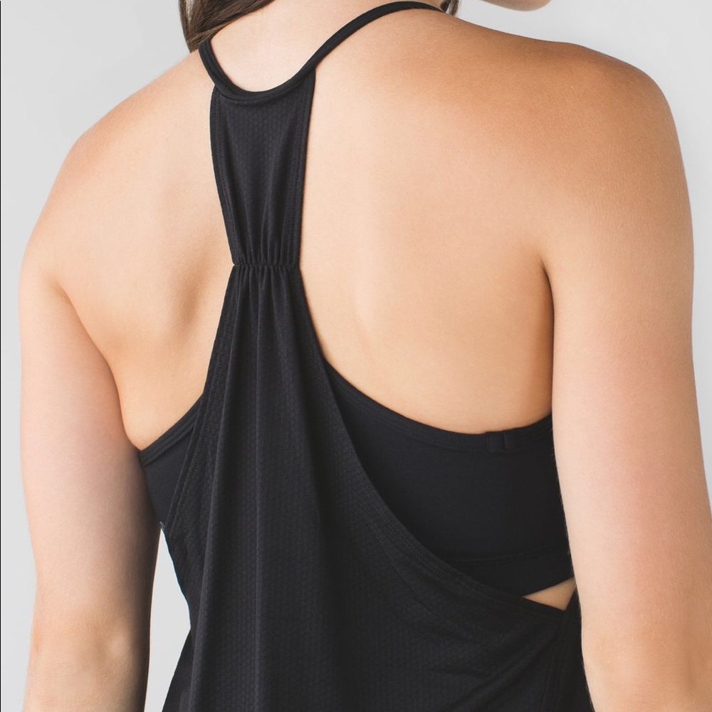 Black lululemon “no limits” tank